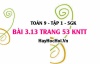 Bài 3.13 Toán 9 tập 1 SGK Kết nối tri thức